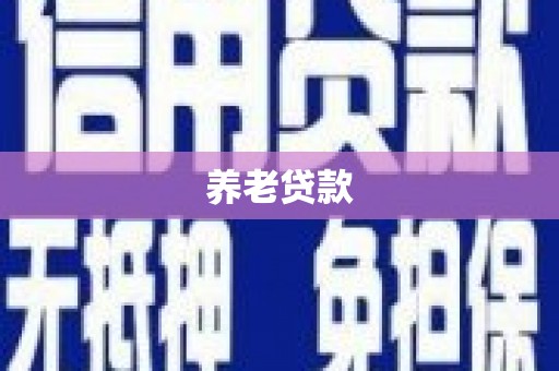 正镶白旗养老贷款
