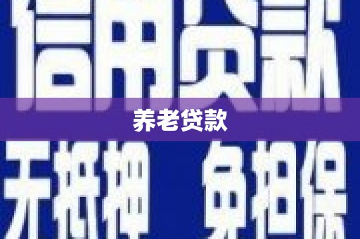 正镶白旗养老贷款