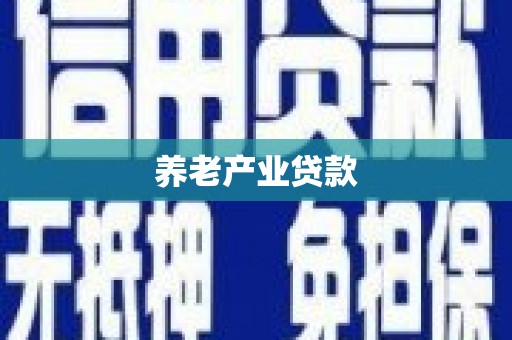 正镶白旗养老产业贷款