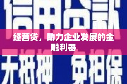 正镶白旗经营贷，助力企业发展的金融利器