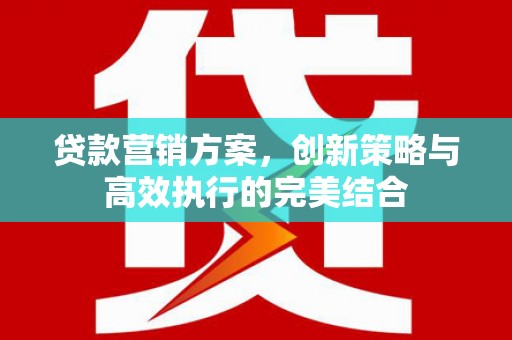 正镶白旗贷款营销方案，创新策略与高效执行的完美结合