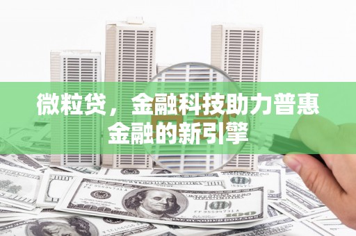 正镶白旗微粒贷，金融科技助力普惠金融的新引擎
