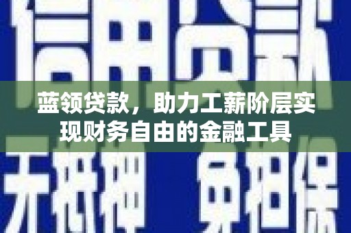 正镶白旗蓝领贷款，助力工薪阶层实现财务自由的金融工具