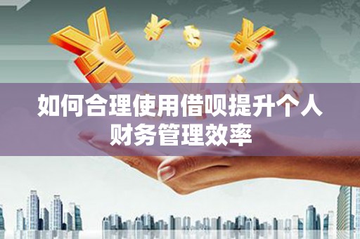 正镶白旗如何合理使用借呗提升个人财务管理效率