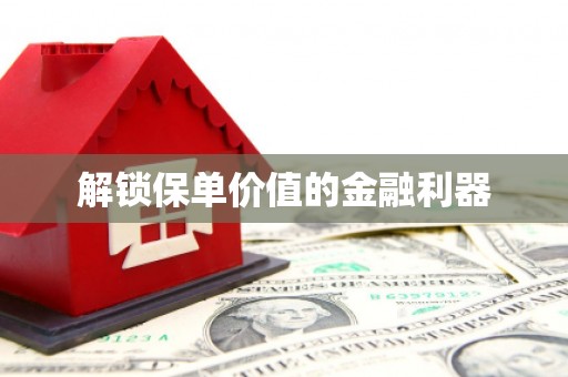 正镶白旗解锁保单价值的金融利器