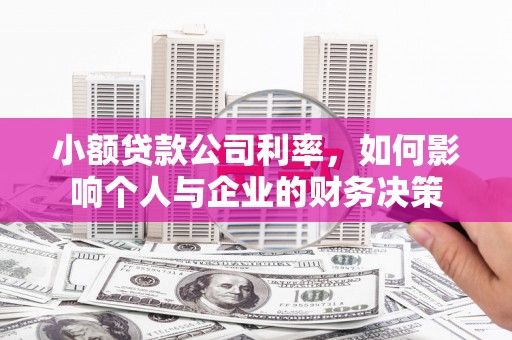 正镶白旗小额贷款公司利率，如何影响个人与企业的财务决策