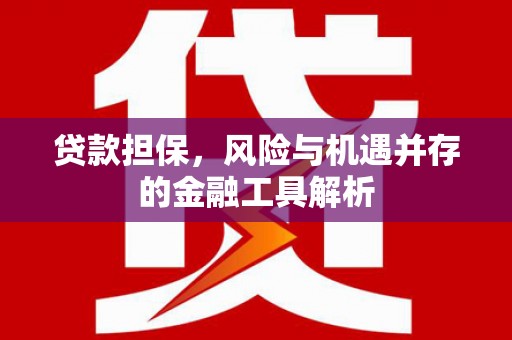 正镶白旗贷款担保，风险与机遇并存的金融工具解析