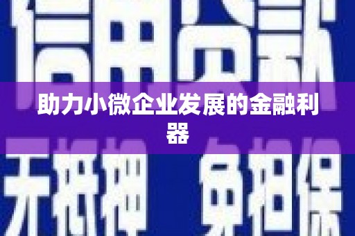 正镶白旗助力小微企业发展的金融利器