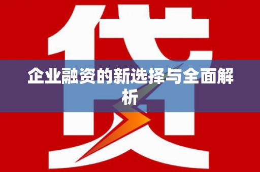 正镶白旗企业融资的新选择与全面解析